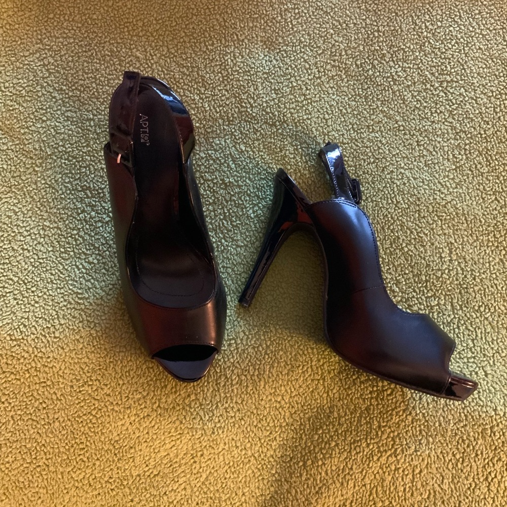 Apt. 9 Black Strapped Stilettos